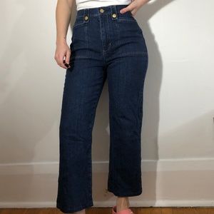 Cropped flared vintage jeans